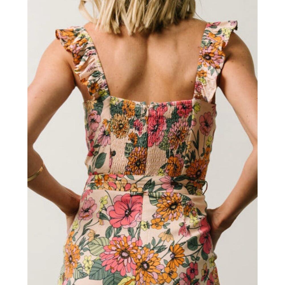 Baltic Born Gemma Wide Leg Jumpsuit in Multi Floral Boho Sz XL Milkmaid Cottage - Picture 12 of 13